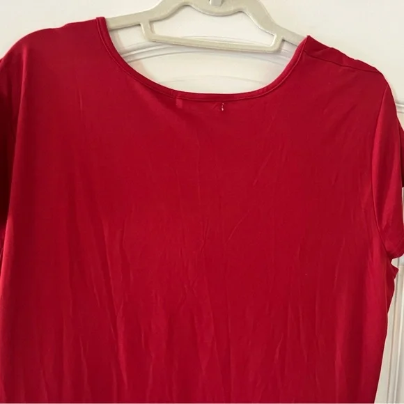 NEW! Haute Red Cotton Polyester Blend Mid Length Dress Women’s size 2X - Picture 5 of 15